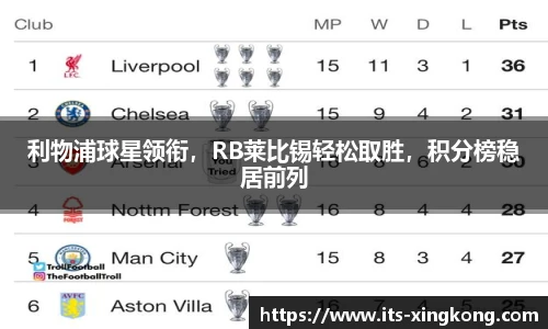 利物浦球星领衔，RB莱比锡轻松取胜，积分榜稳居前列